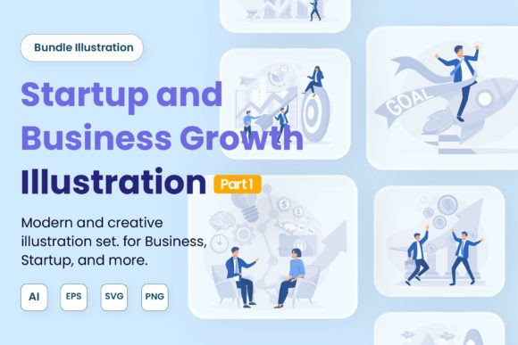 Download Startup and Business Growth Set Bundle - Art Collection