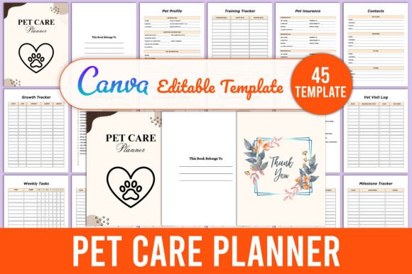 Download Editable Pet Care Planner Canva Template - Car Collection