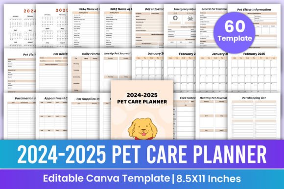 Download 2024-2025 Pet Care Planner Canva Kdp - Car Collection