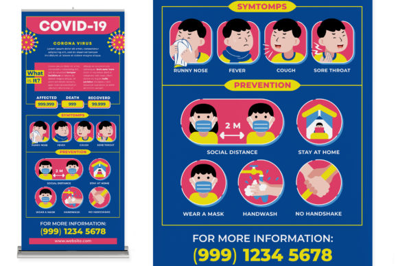Download Covid-19 Pandemic Roll Up Banner - Covid Collection