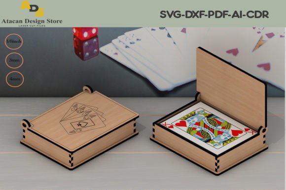 Download Wooden Playing Card Box / Laser Cut Box - Car Collection