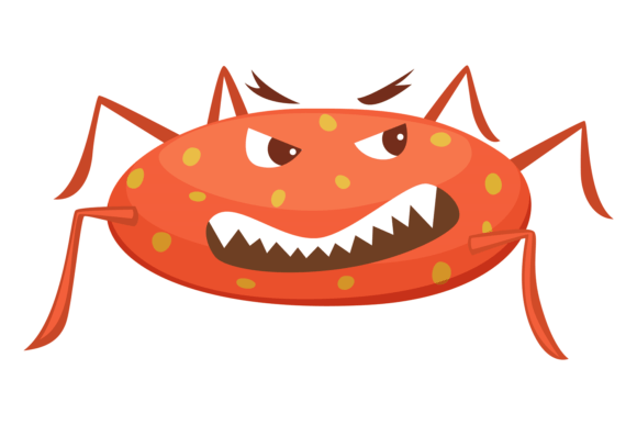 Download Evil Microbe Character. Cartoon Flu Dise - Art Collection