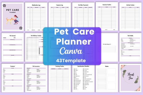 Download Pet Care Planner Canva KDP Template - Car Collection