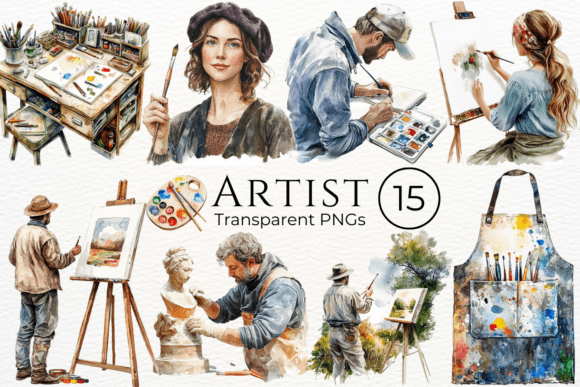 Download Artist Watercolor Cliparts - Art Collection