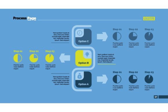 Download Three Options Flowchart Slide Template. - Art Collection