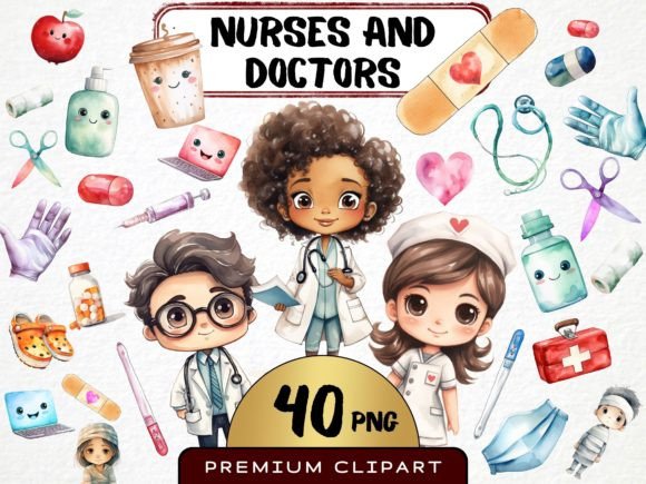 Download Watercolor Doctor and Nurse Clipart - Art Collection