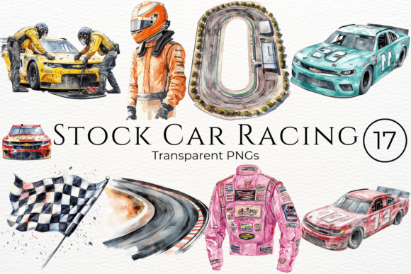 Download Stock Car Racing Watercolor Cliparts - Art Collection