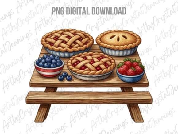 Download Patriotic Picnic Pie Clipart PNG - Art Collection
