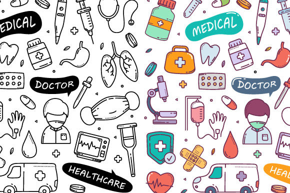 Download Medical Healthcare Doodle - Car Collection
