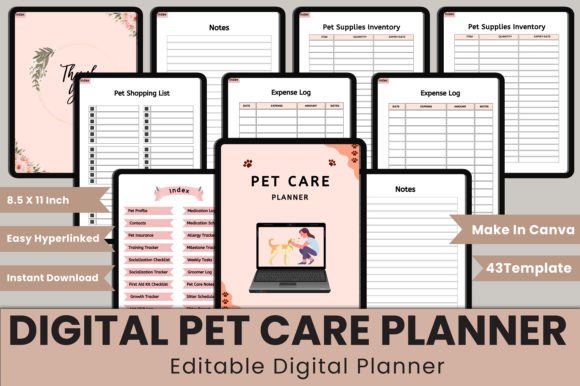 Download Digital Pet Care Planner Canva Interior - Car Collection