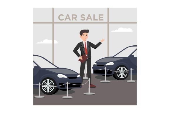 Download Car Dealership Showroom Flat Concept - Car Collection