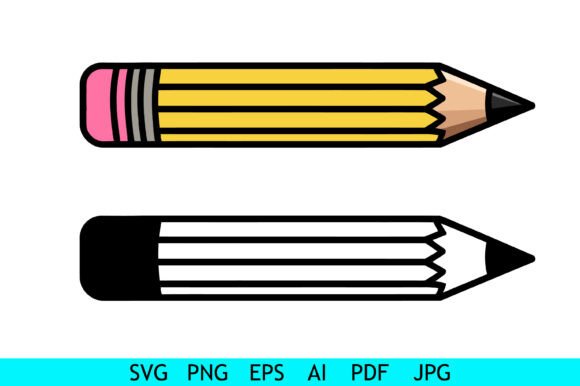 Download Cute Cartoon Pencil Clipart Set - Art Collection