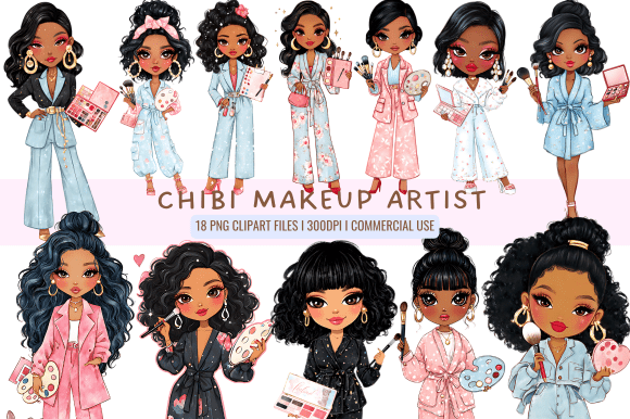Download Chibi Makeup Artist Clipart - Art Collection