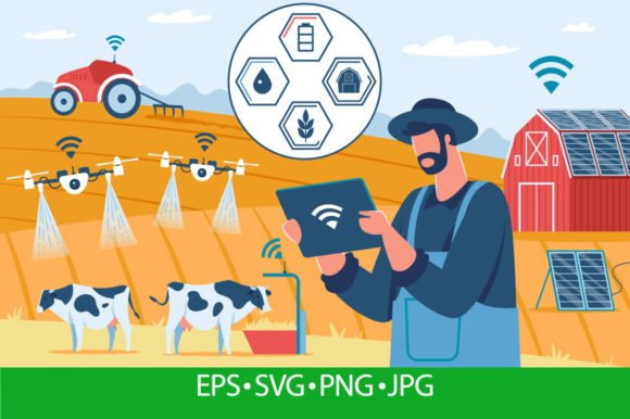 Download Smart Farming, Innovative Farming Techno - Art Collection