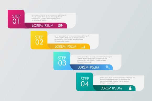 Download Isometric Infographics Steps Background - Step Collection