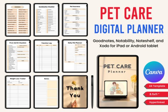 Download Hyperlink Pet Care Planner Canva - Car Collection