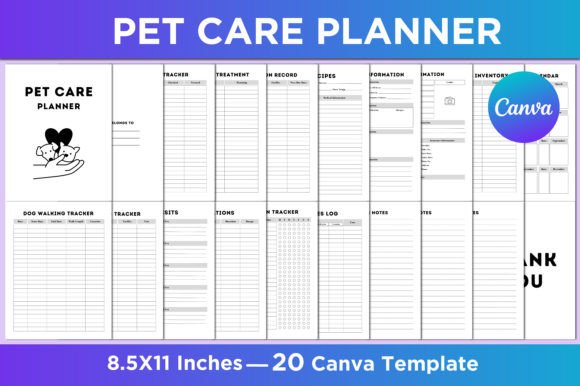Download Editable Pet Care Planner Canva Interior - Car Collection