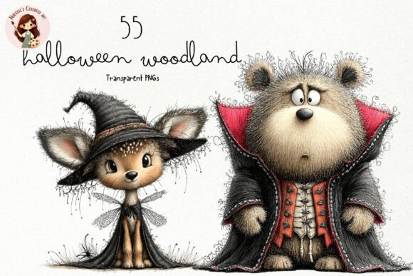 Download Cute Halloween Woodland PNG Clipart - Art Collection