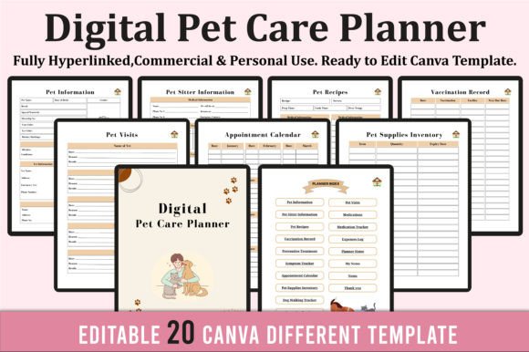Download Digital Pet Care Planner for Ipad Canva - Car Collection