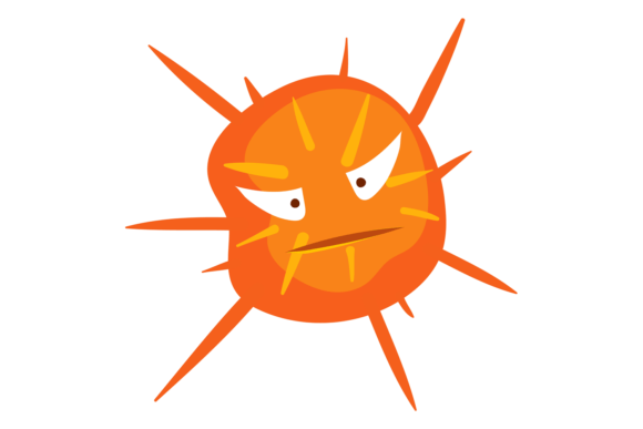 Download Angry Virus Cartoon Character. Infection - Art Collection