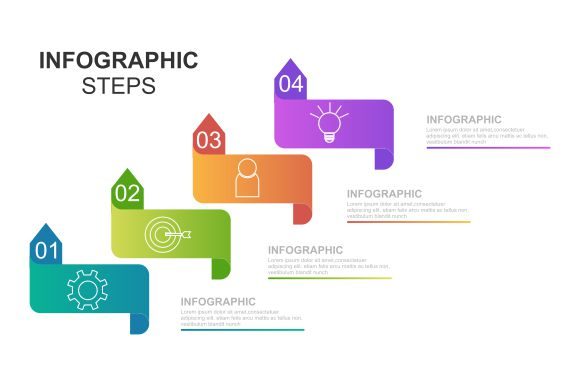 Download Isometric Infographics Steps Background - Step Collection